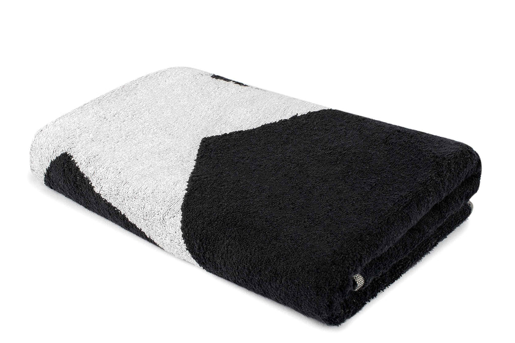 Tyne Collection Cotton Bath Towel - Black & White Star