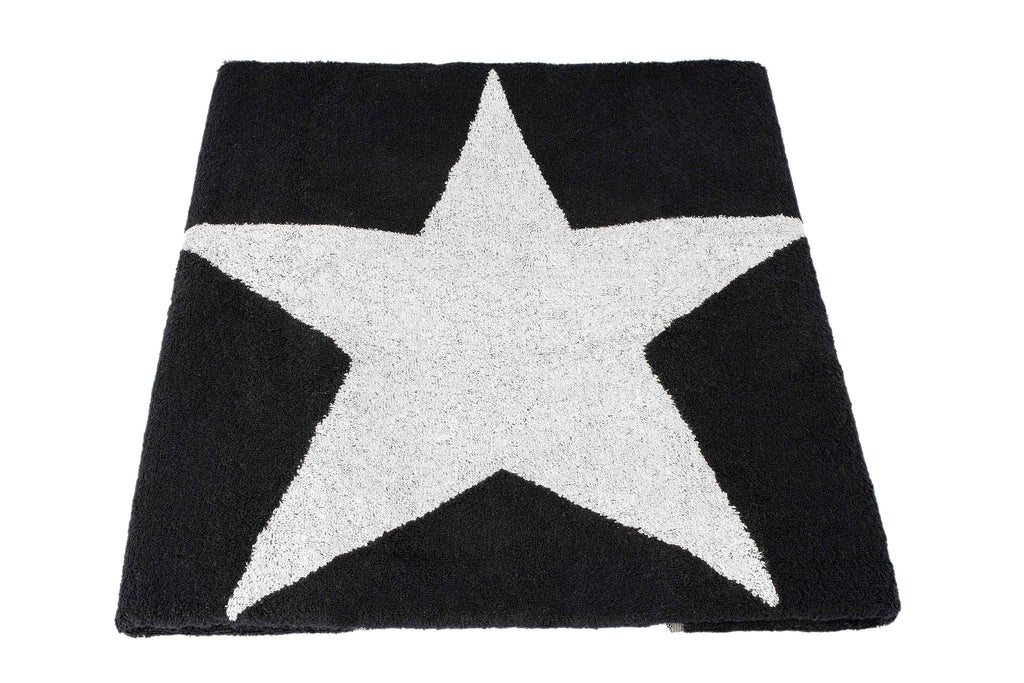 Tyne Collection Cotton Bath Towel - Black & White Star