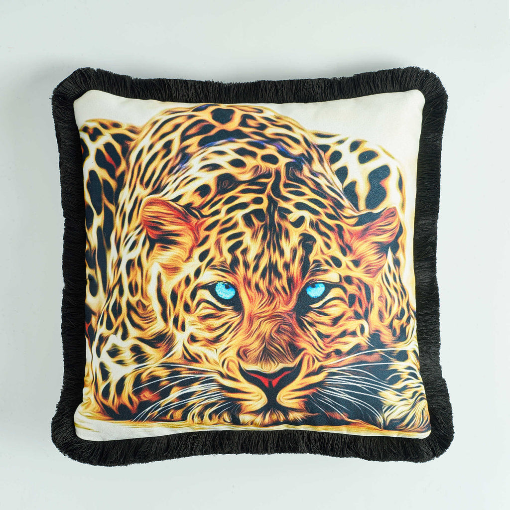 Rubeza Velvet Printed Cushion 45cm x 45cm - Leopard