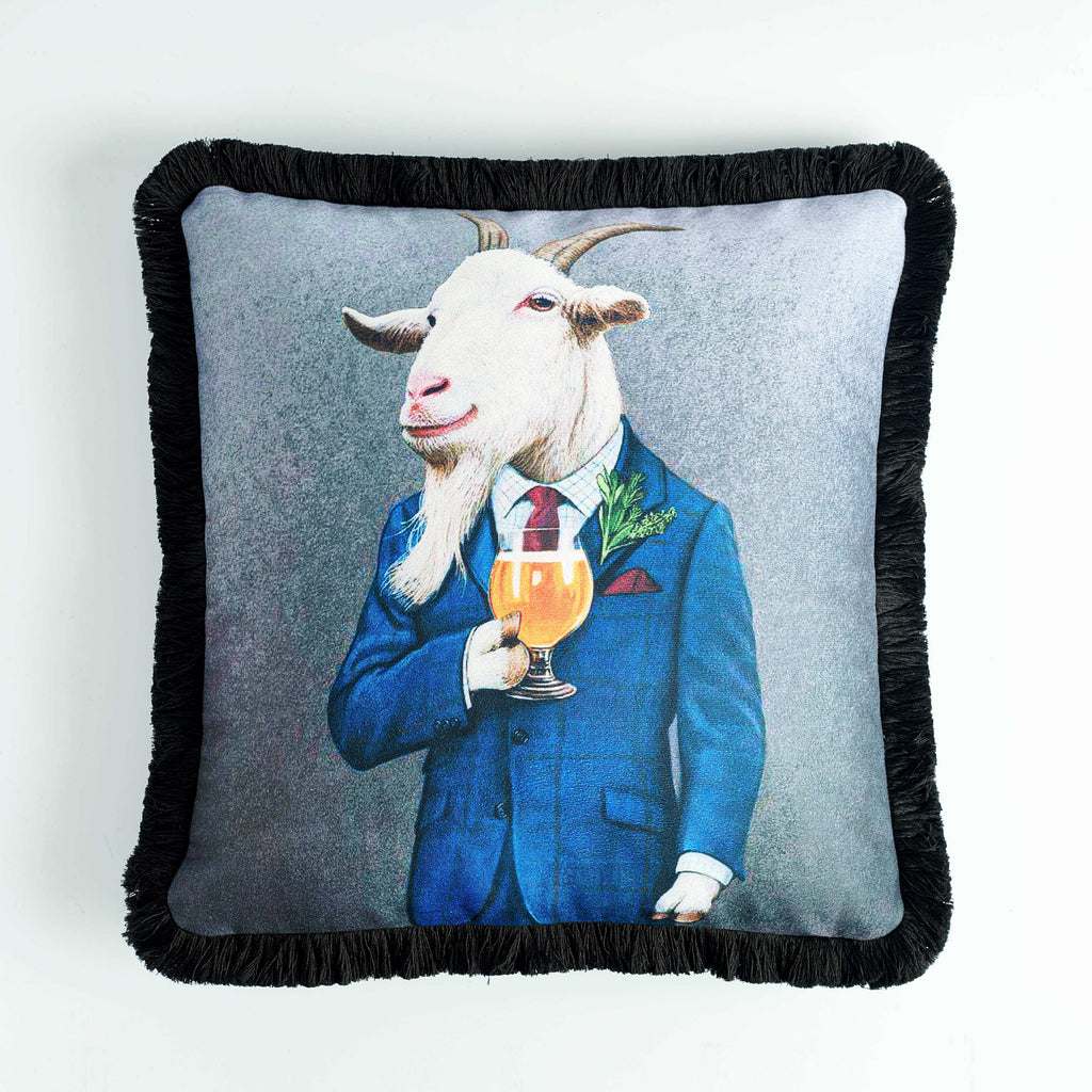 Rubeza Velvet Printed Cushion 45cm x 45cm - Intelligent Goat