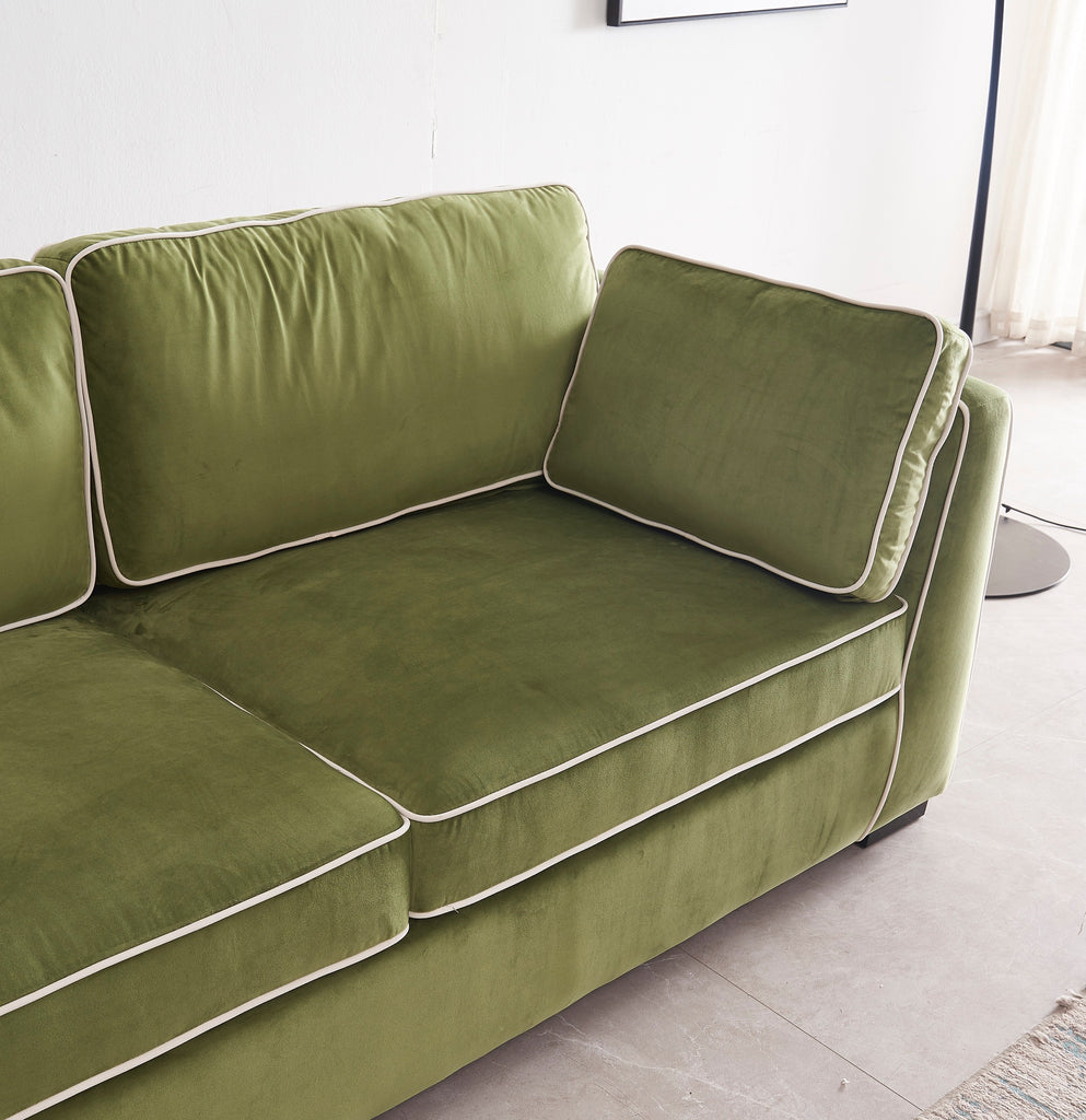 Rubeza Brora 5 Seater Right Hand Facing Corner Sofa - Grass Green