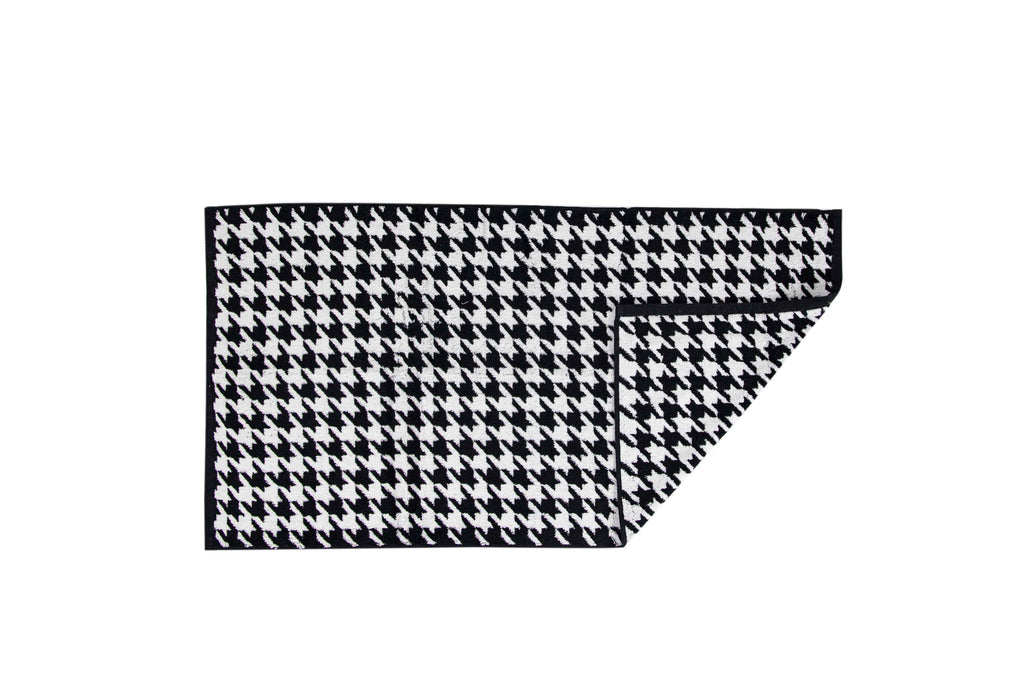 Tyne Collection Cotton Bath Towel - Black & White Houndstooth