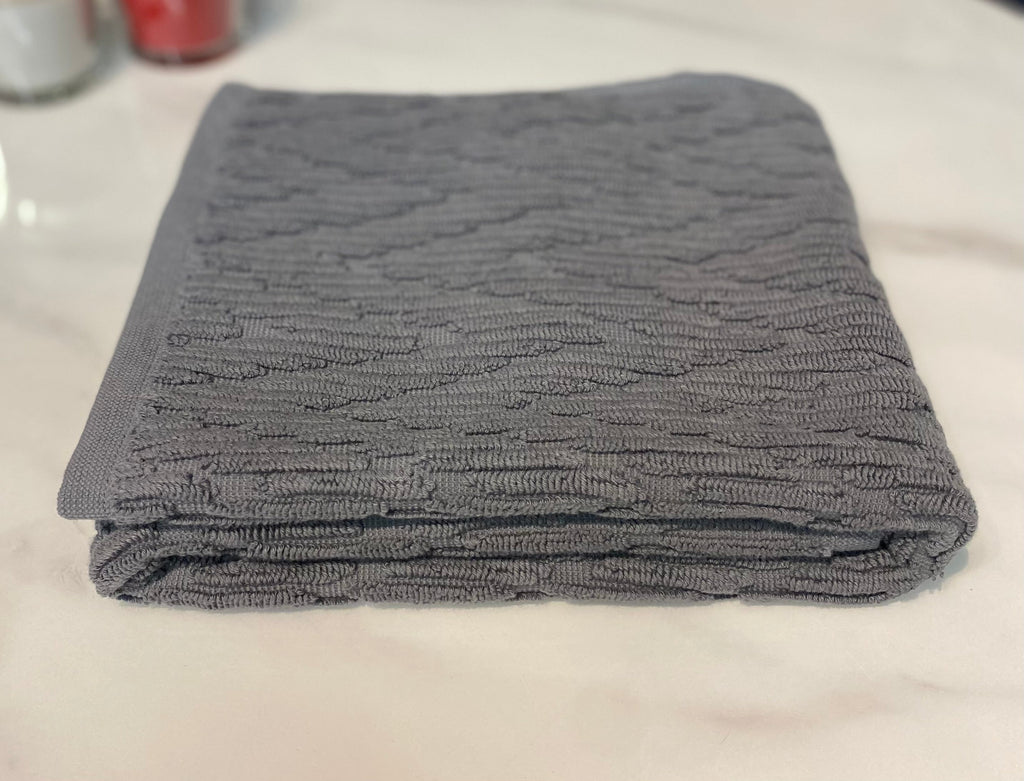 Louis Cotton Bath Mat - Dark Grey