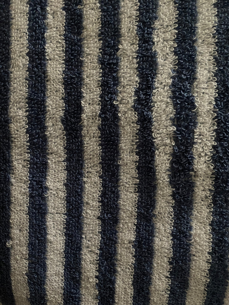 Tyne Collection Cotton Bath Towel - Black & Striped