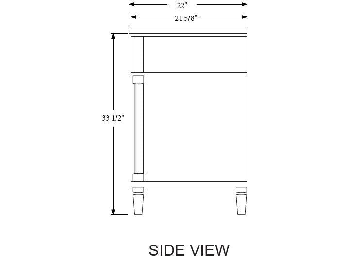 Rubeza 1200mm Isabella Vanity Unit with Calacatta Quartz Top - White & Gold