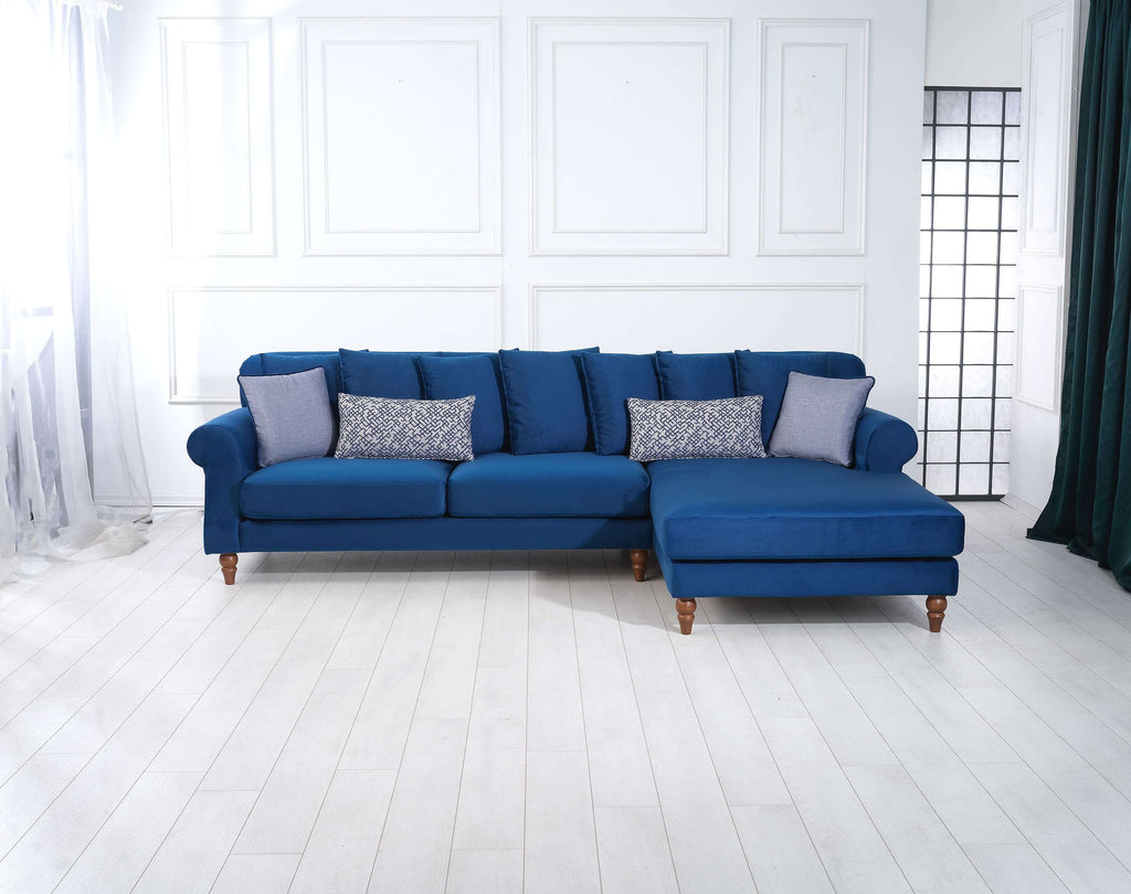 Rubeza Paula 2+Seater/Chaise - Indigo Blue