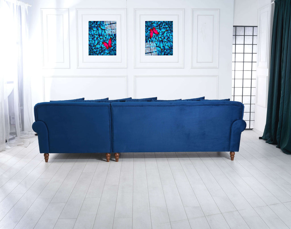 Rubeza Paula 2+Seater/Chaise - Indigo Blue