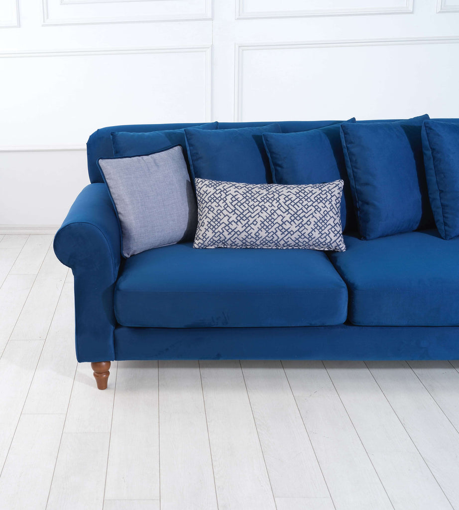 Rubeza Paula 2+Seater/Chaise - Indigo Blue