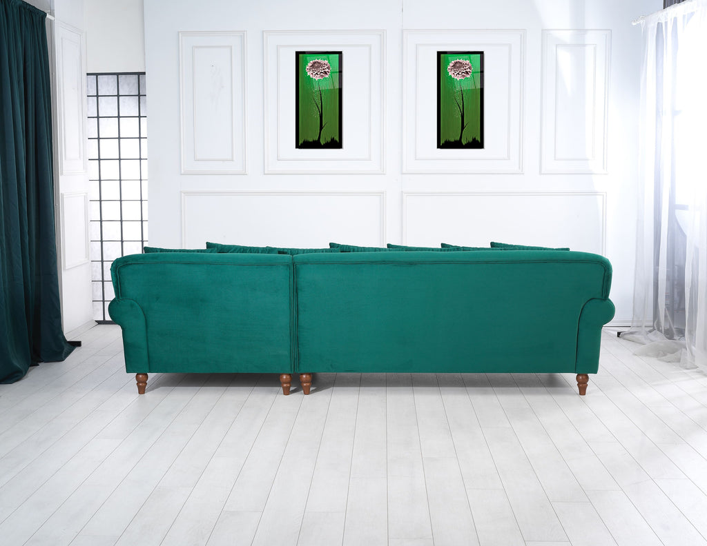 Rubeza Paula 2+Seater/Chaise - Super Emerald Green