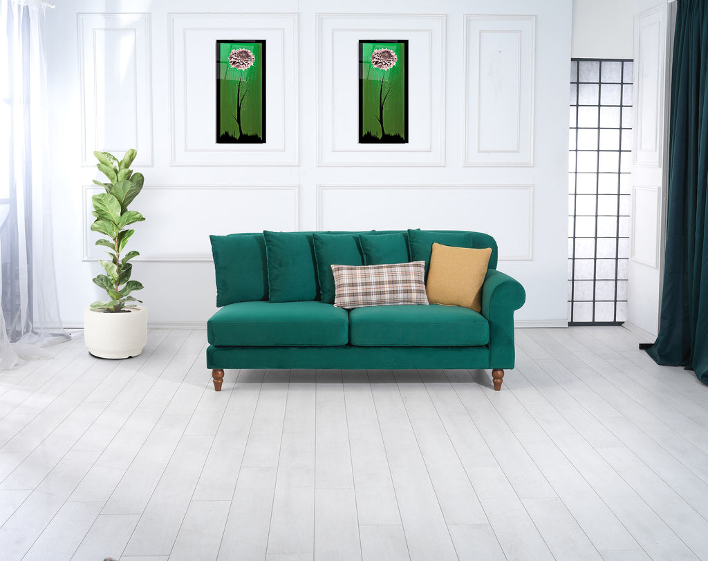 Rubeza Paula Chaise/2+Seater - Super Emerald Green