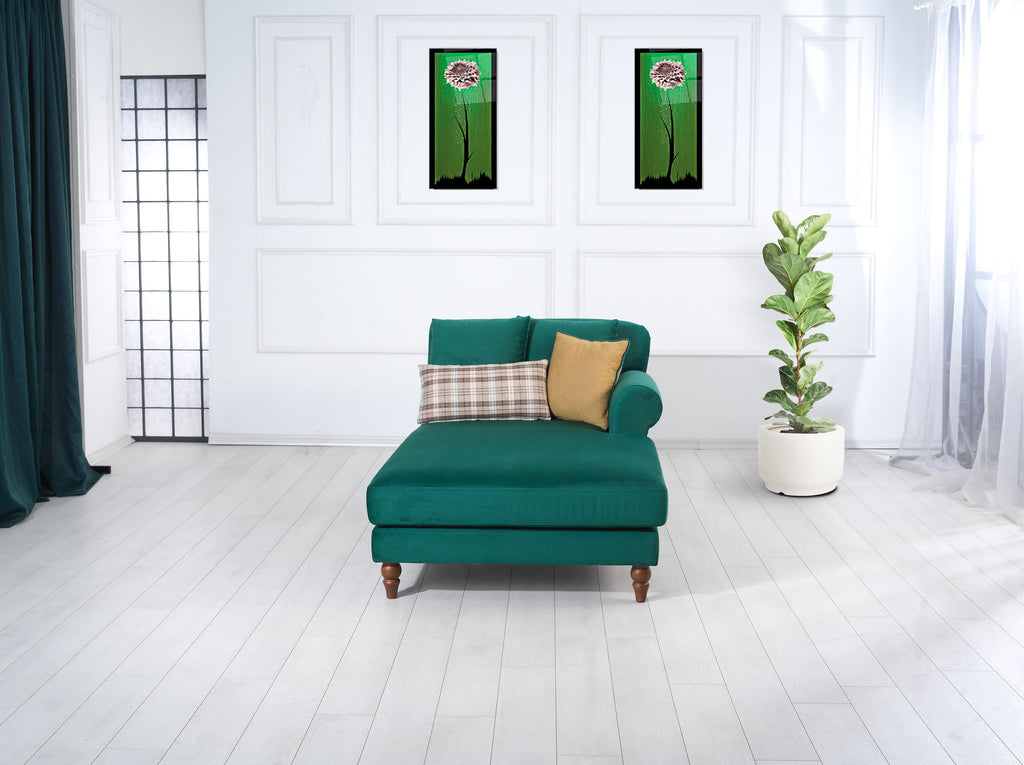 Rubeza Paula 2+Seater/Chaise - Super Emerald Green