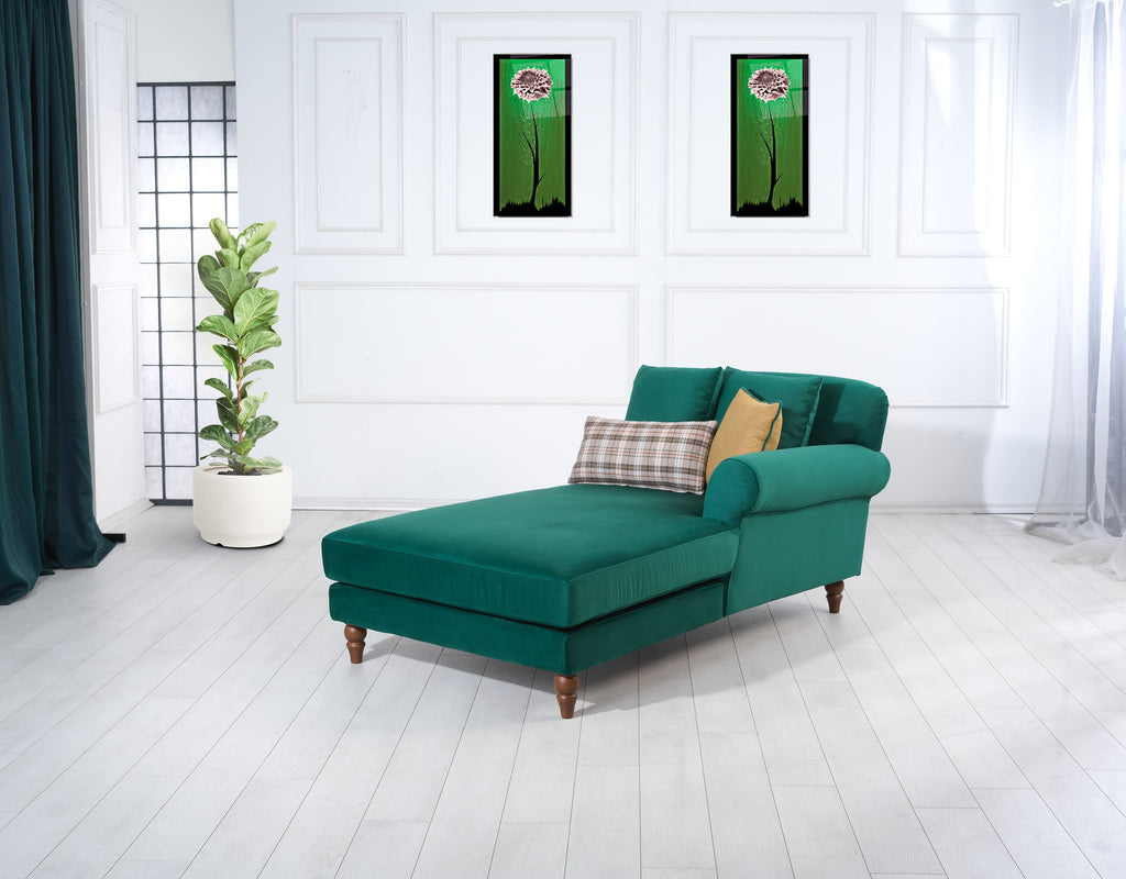 Rubeza Paula 2+Seater/Chaise - Super Emerald Green
