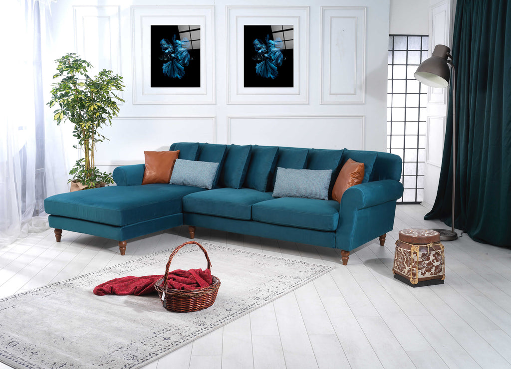 Rubeza Paula Chaise/2+Seater - Ocean Green