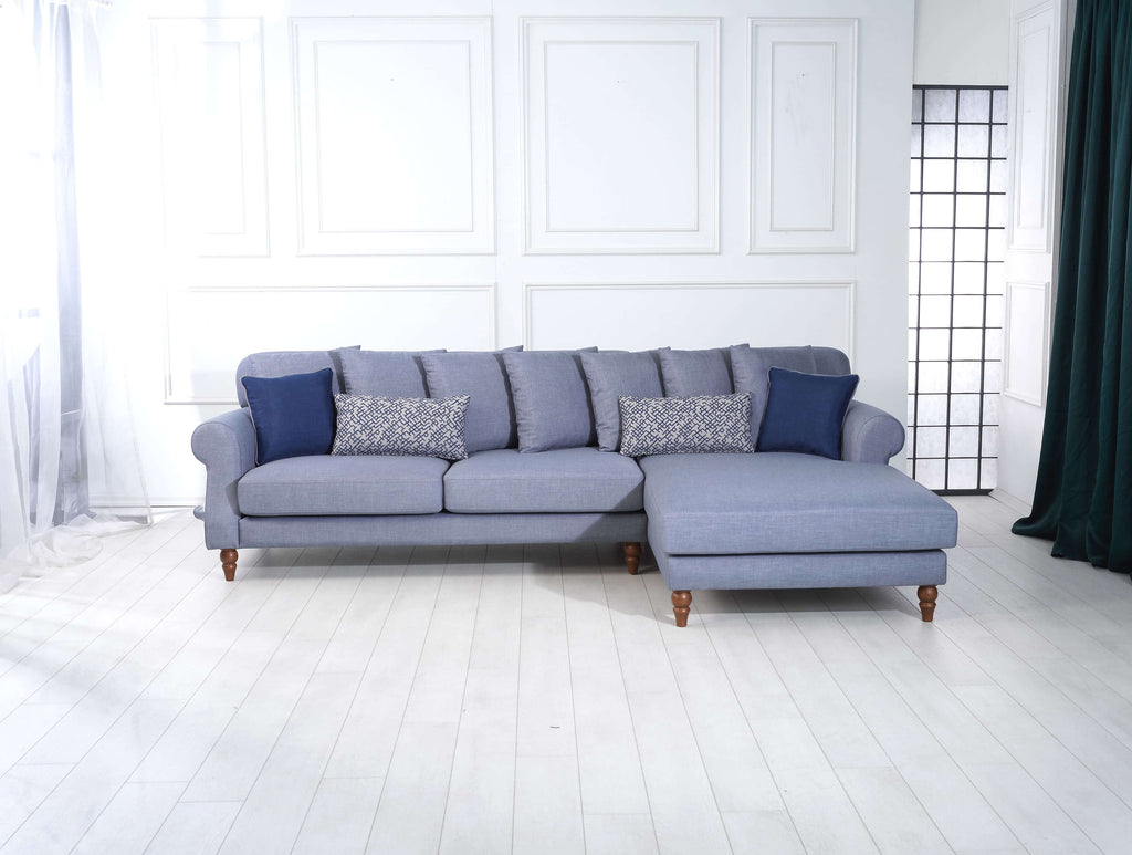 Rubeza Paula 2+Seater/Chaise - Steel Blue