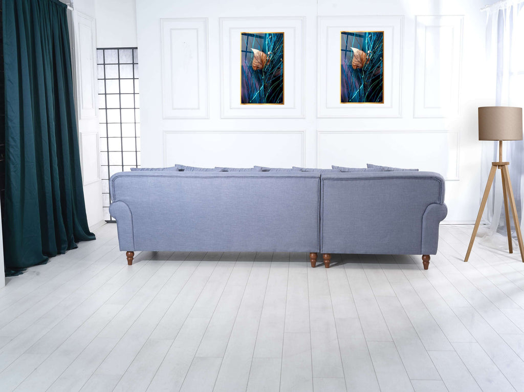 Rubeza Paula Chaise/2+Seater - Steel Blue