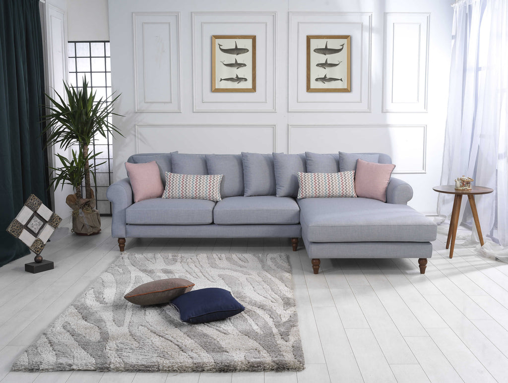 Rubeza Paula 2+Seater/Chaise - Cloud Grey