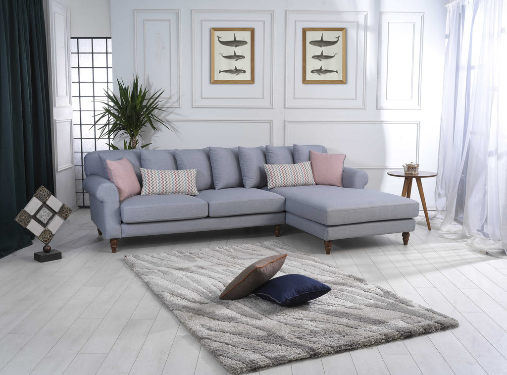 Rubeza Paula 2+Seater/Chaise - Cloud Grey