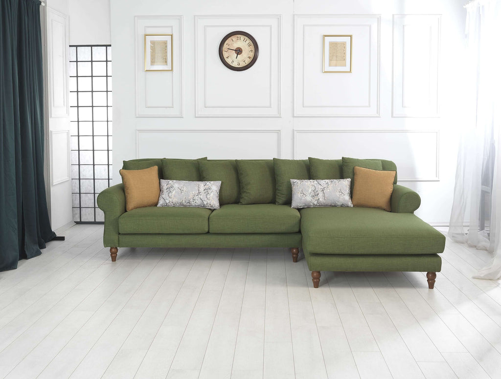 Rubeza Paula 2+Seater/Chaise - Forest Green