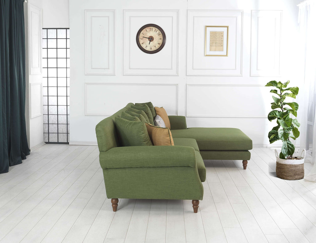 Rubeza Paula 2+Seater/Chaise - Forest Green