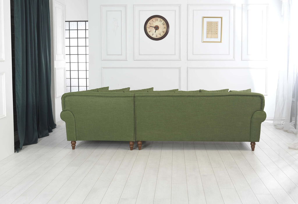 Rubeza Paula 2+Seater/Chaise - Forest Green