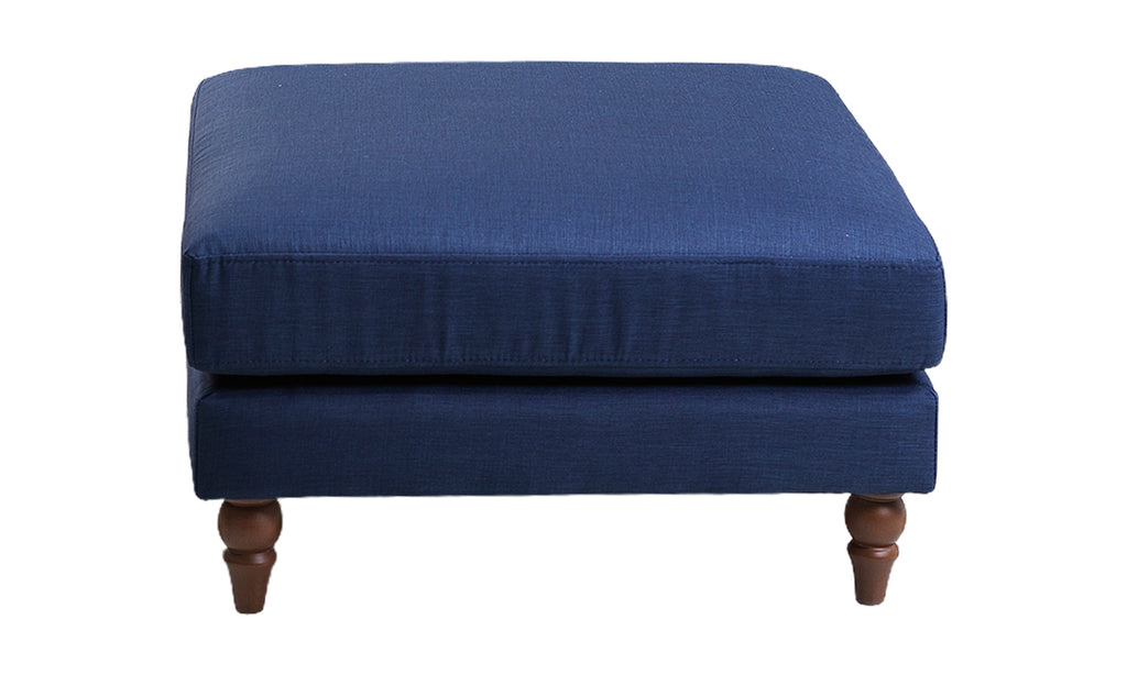 Rubeza Paula Ottoman Bench - Denim Blue