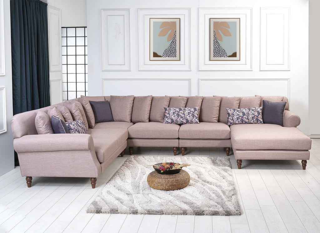 Rubeza Paula 2+Seater/Corner/Armless 1 Seater/Armless 1 Seater/Chaise - Tortilla Brown