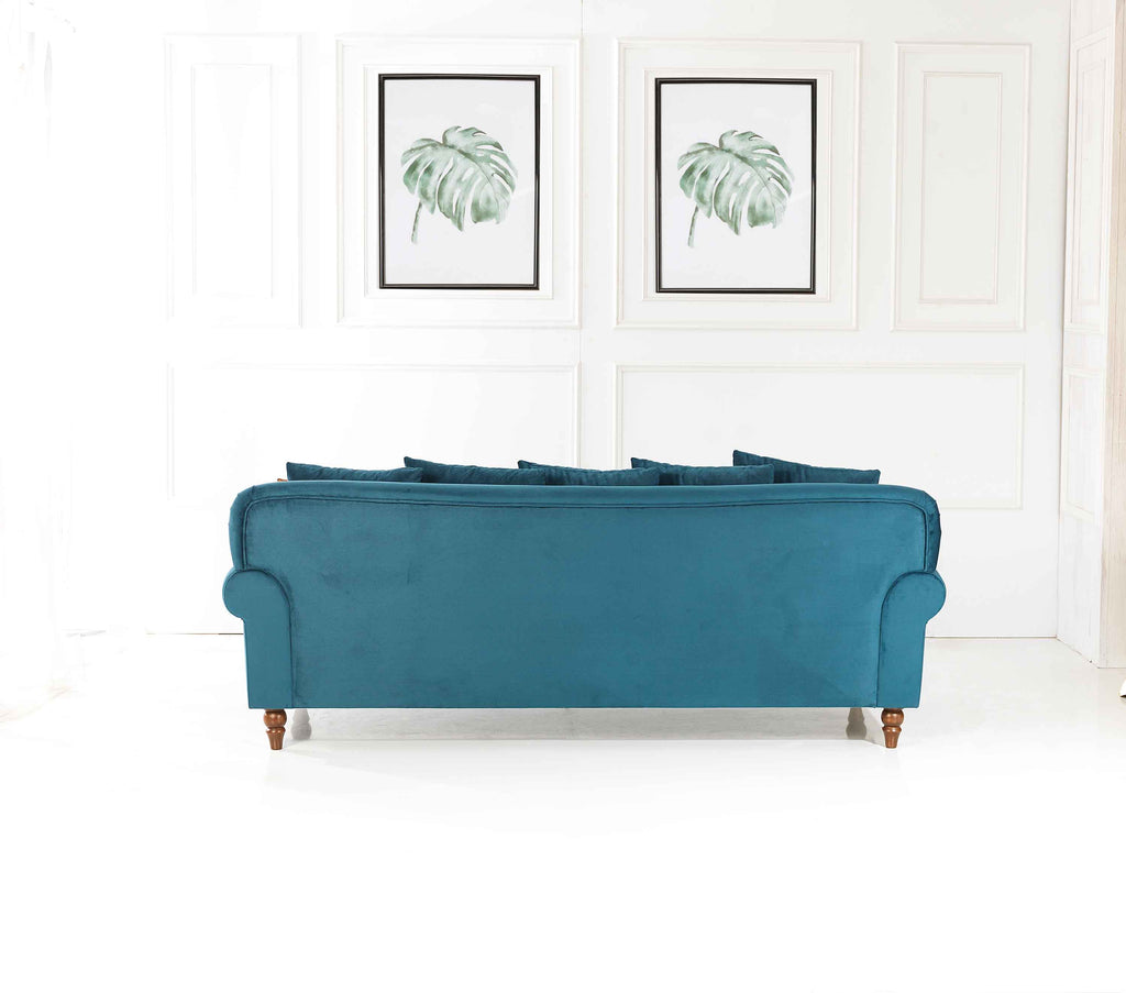 Rubeza Paula 3 Seater Sofa - Ocean Green