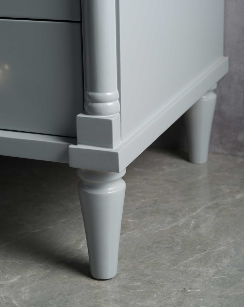 Rubeza 1200mm Isabella Kitchen Island with Calacatta Quartz - Light Grey