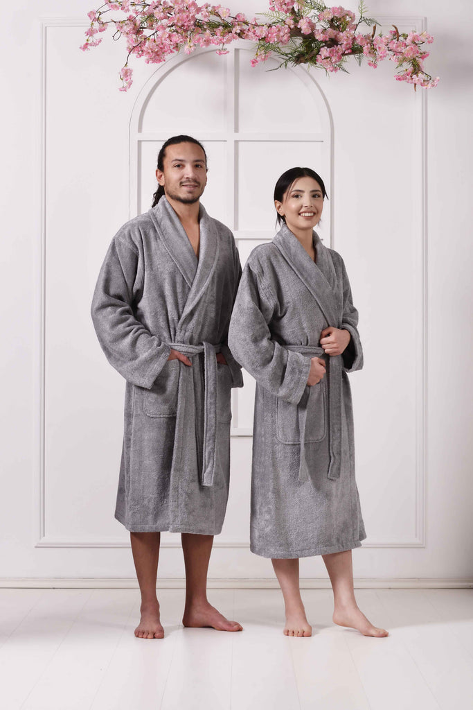 Buckingham Collection Bamboo Bathrobe - Grey