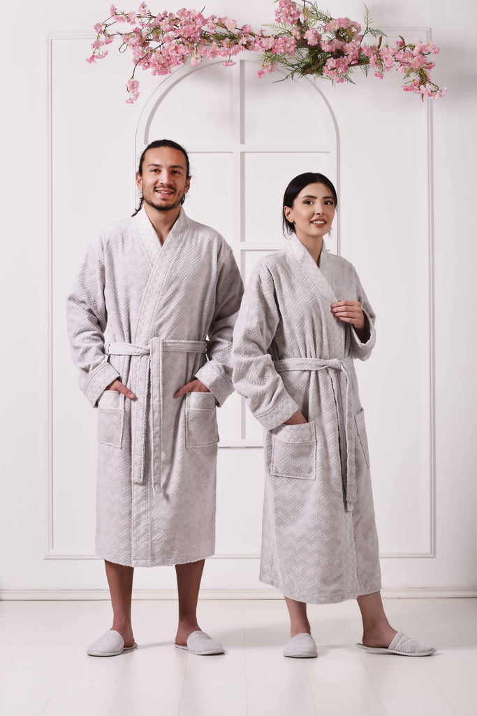 Clarence Collection Jacquard Velvet Bathrobe | Slippers