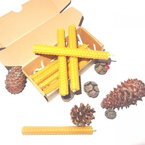 Natural Beeswax Stick Candles Pack of 2