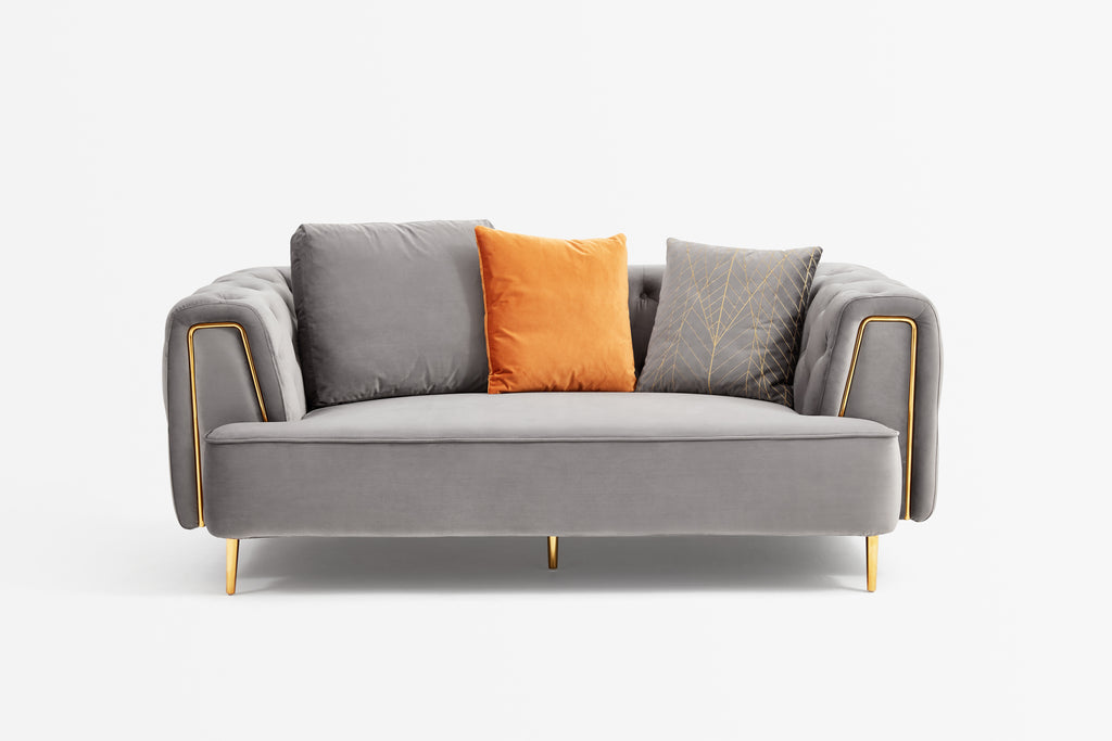 Rubeza Sofia 2 Seater Sofa - Medium Grey