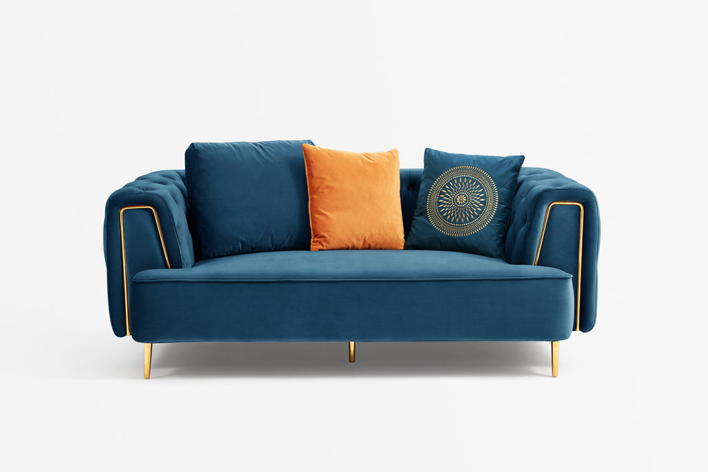 Rubeza Sofia 2 Seater Sofa - Dark Blue