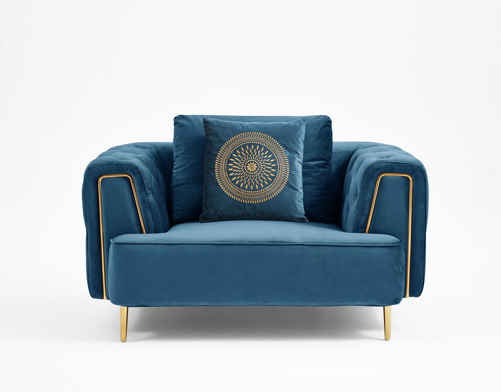 Rubeza Sofia Armchair - Dark Blue