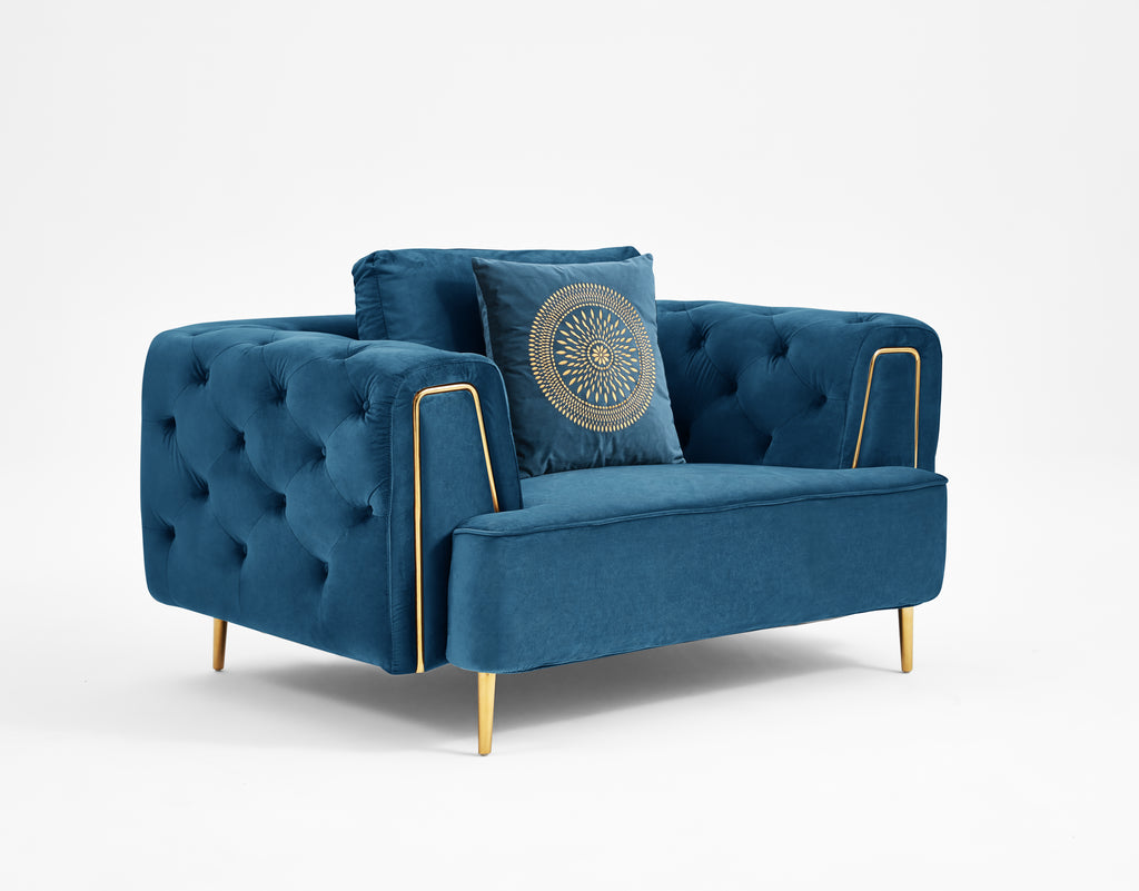 Rubeza Sofia Armchair - Dark Blue