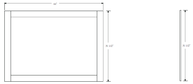 Rubeza Sazio Dark Espresso 1117x800mm Luxury Framed Mirror
