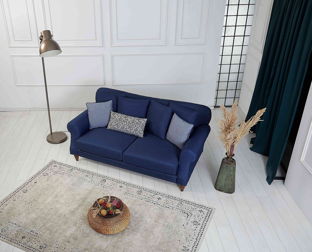 Rubeza Paula 2 Seater Sofa - Denim Blue