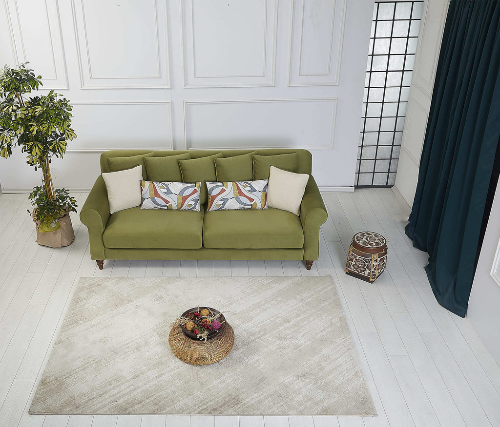 Rubeza Paula 3 Seater Sofa - Grass Green