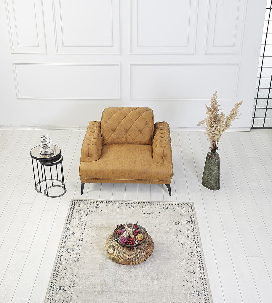 Rubeza Piera Loveseat - Tan