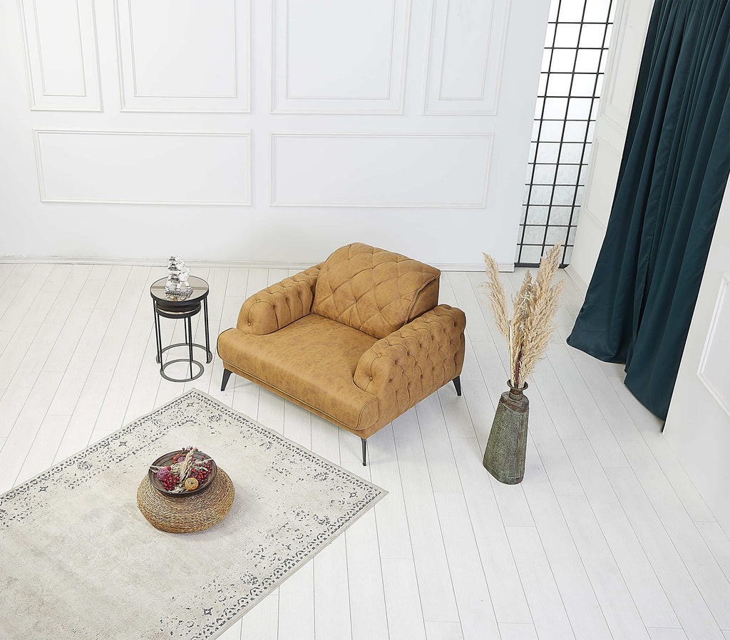 Rubeza Piera Loveseat - Tan
