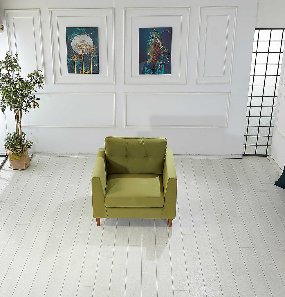 Rubeza Leo Collection Armchair - Grass Green - 2 All Over