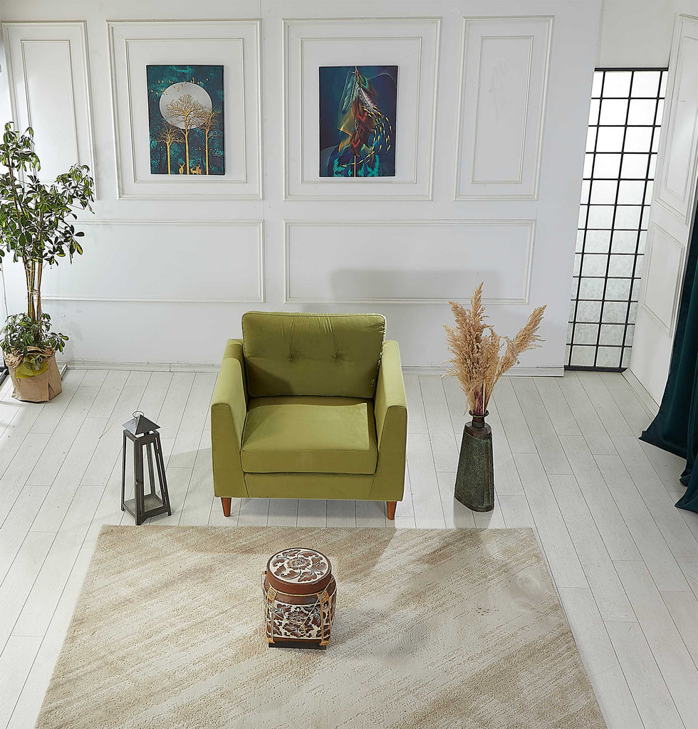 Rubeza Leo Collection Armchair - Grass Green - 2 All Over