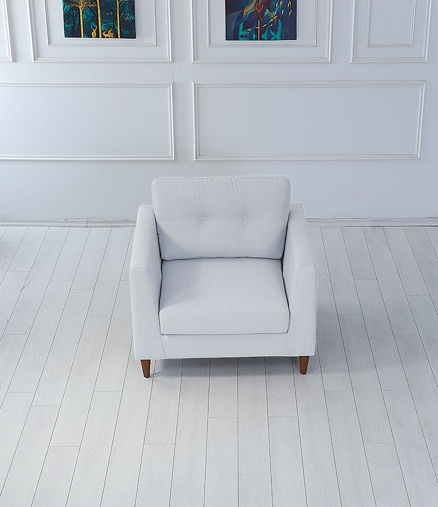 Rubeza Leo Collection Armchair -  Cloud Grey All Over