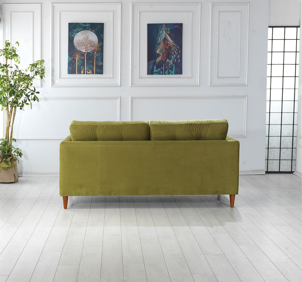 Rubeza Leo 3 Seater Sofa - Grass Green- 2 All Over