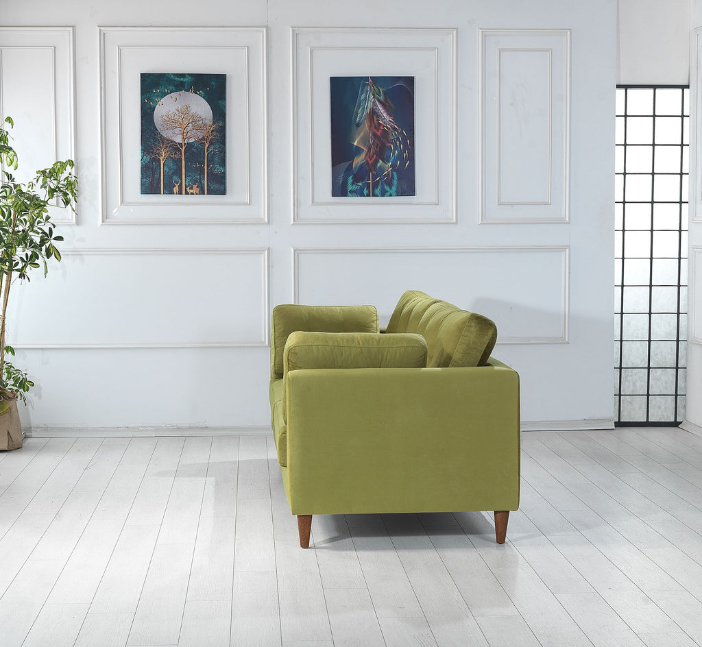 Rubeza Leo 4 Seater Sofa - Grass Green 2 All Over