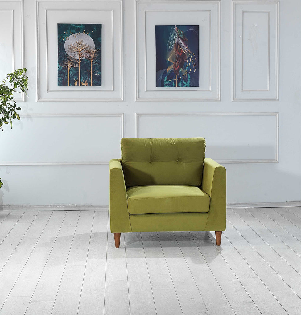 Rubeza Leo Collection Armchair - Grass Green - 2 All Over