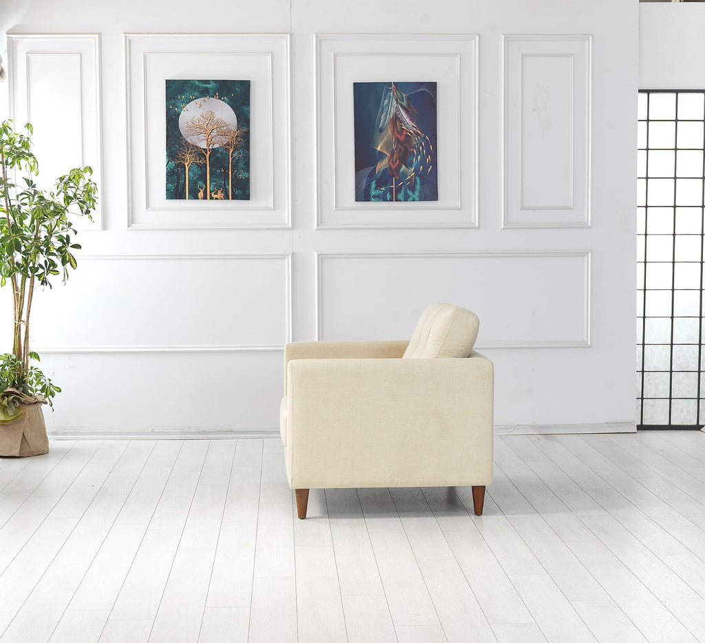 Rubeza Leo Collection Armchair -  Daisy White All Over