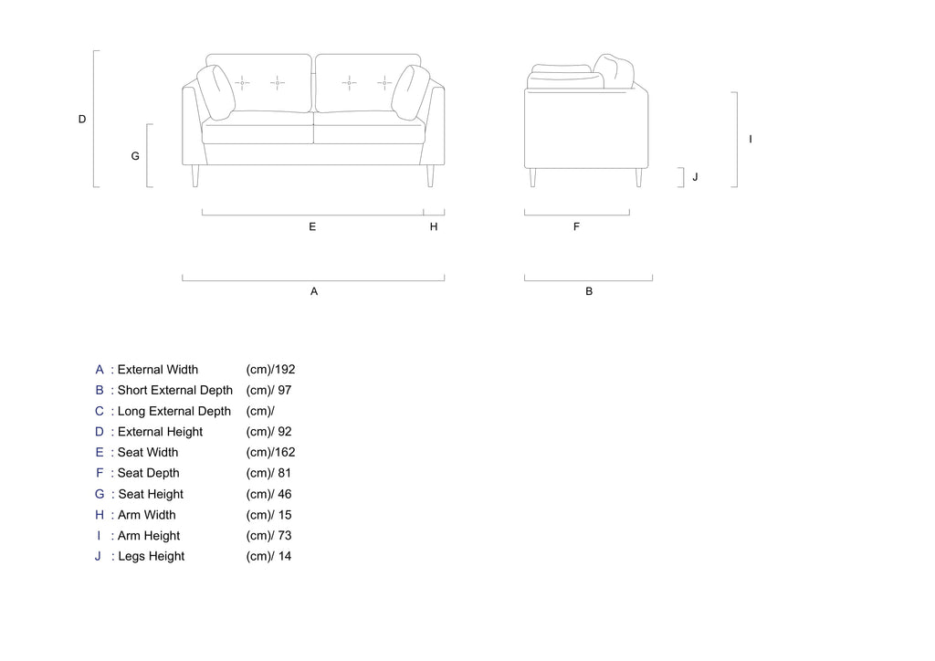 Rubeza Leo 3 Seater Sofa - Daisy White All Over