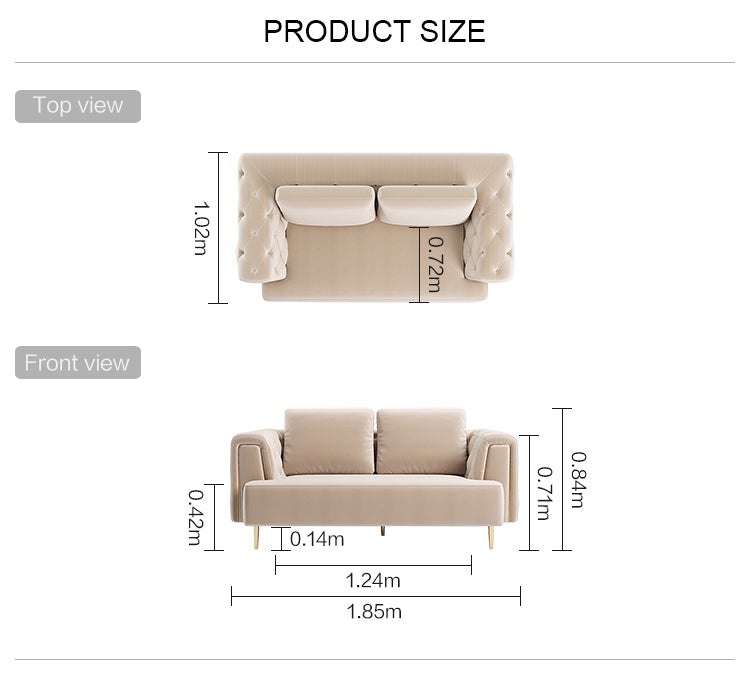 Rubeza Sofia 2 Seater Sofa - Emerald Green