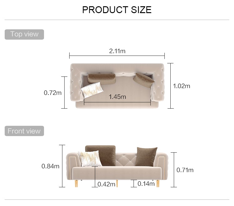 Rubeza Sofia 3 Seater Sofa - Emerald Green